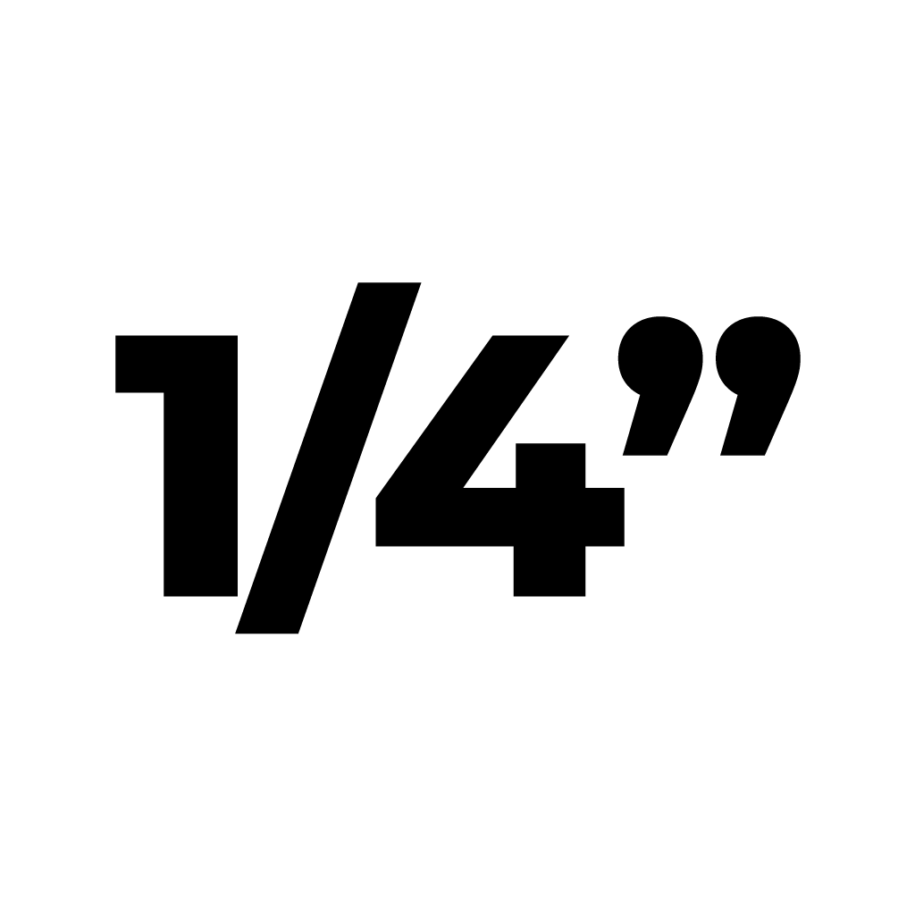 1/4"