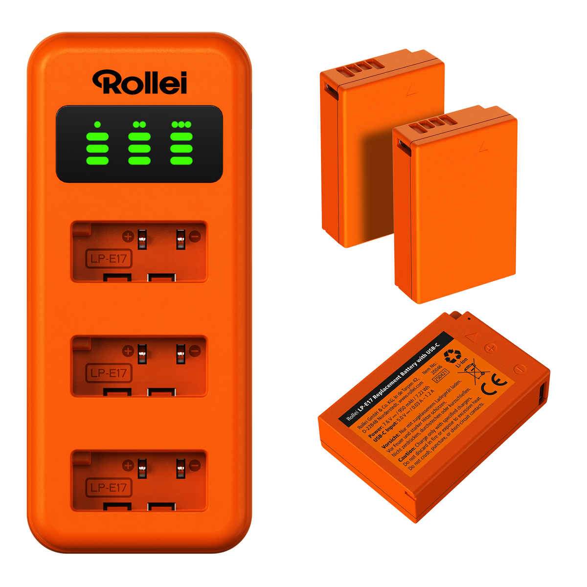Charger Set | 3-Pack Camera Batteries & Charger