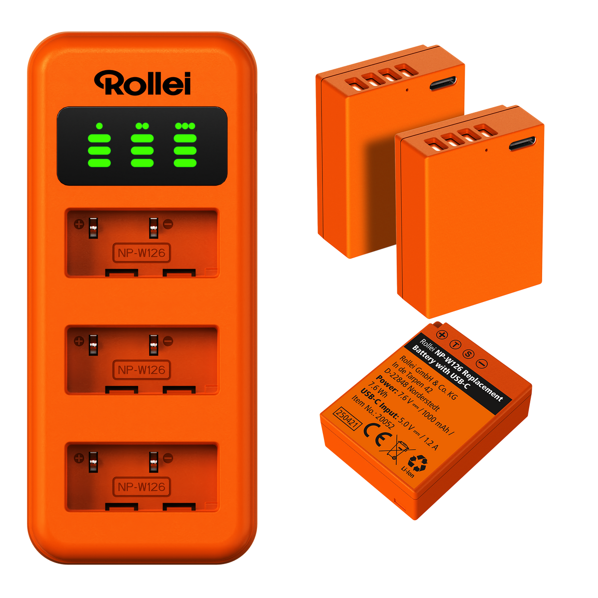 Charger Set | 3-Pack Camera Batteries & Charger