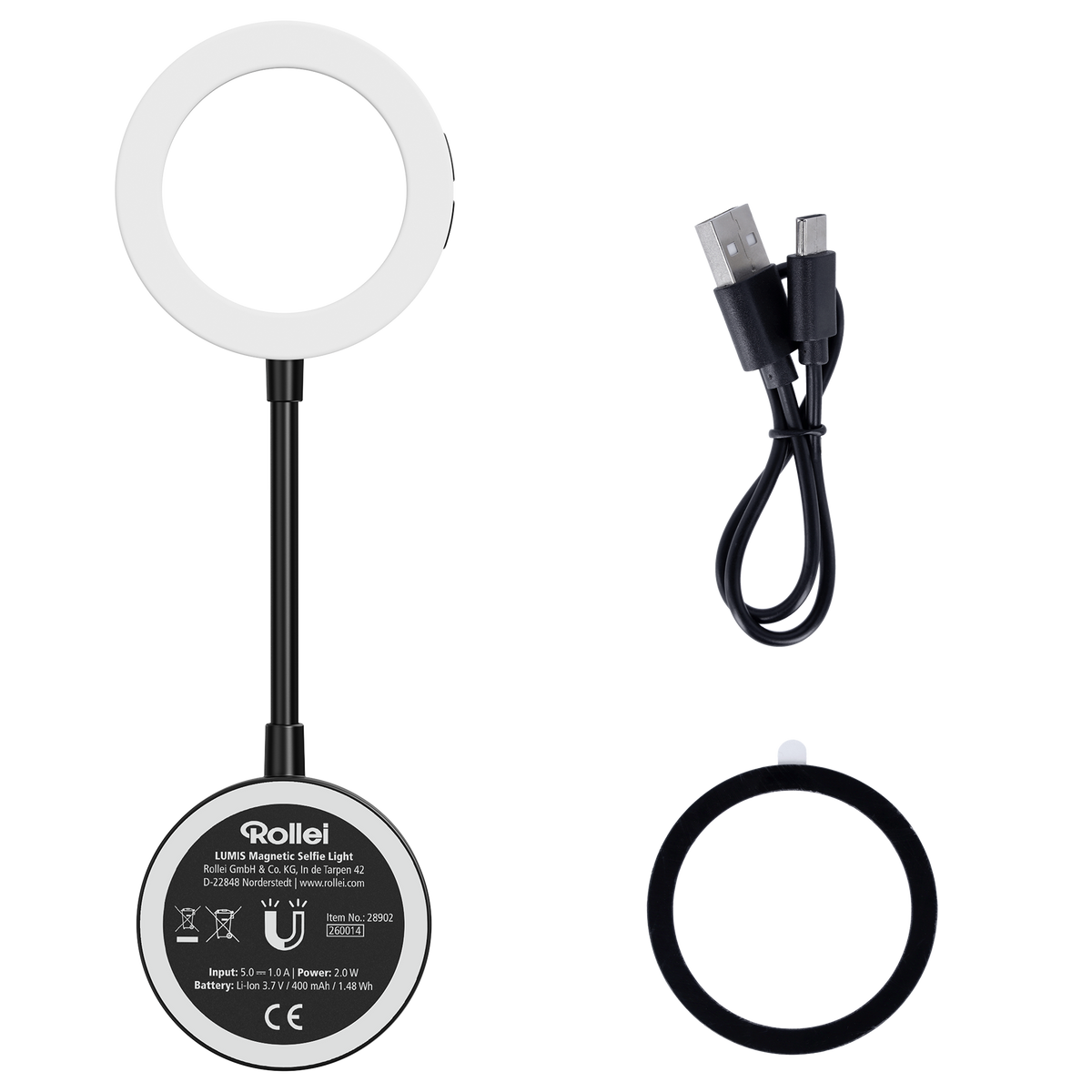 LUMIS Magnetisches LED-Ringlicht für Selfies