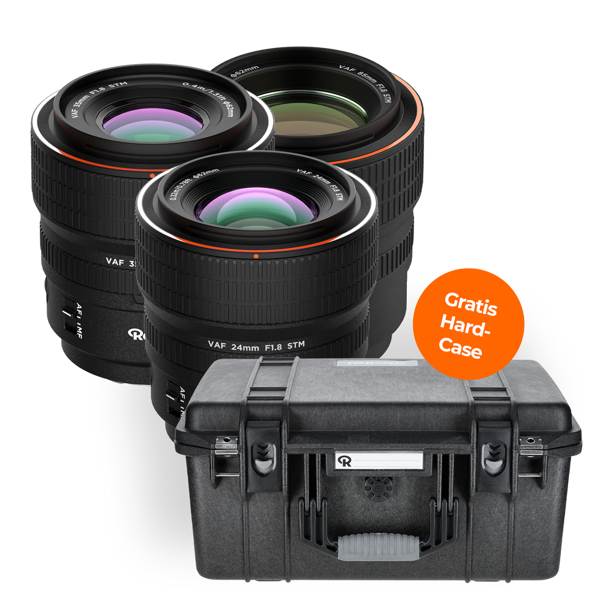 Rollei Objektiv Bundle inkl. Hardcase | 24mm 35mm 85mm | Sony E-Mount