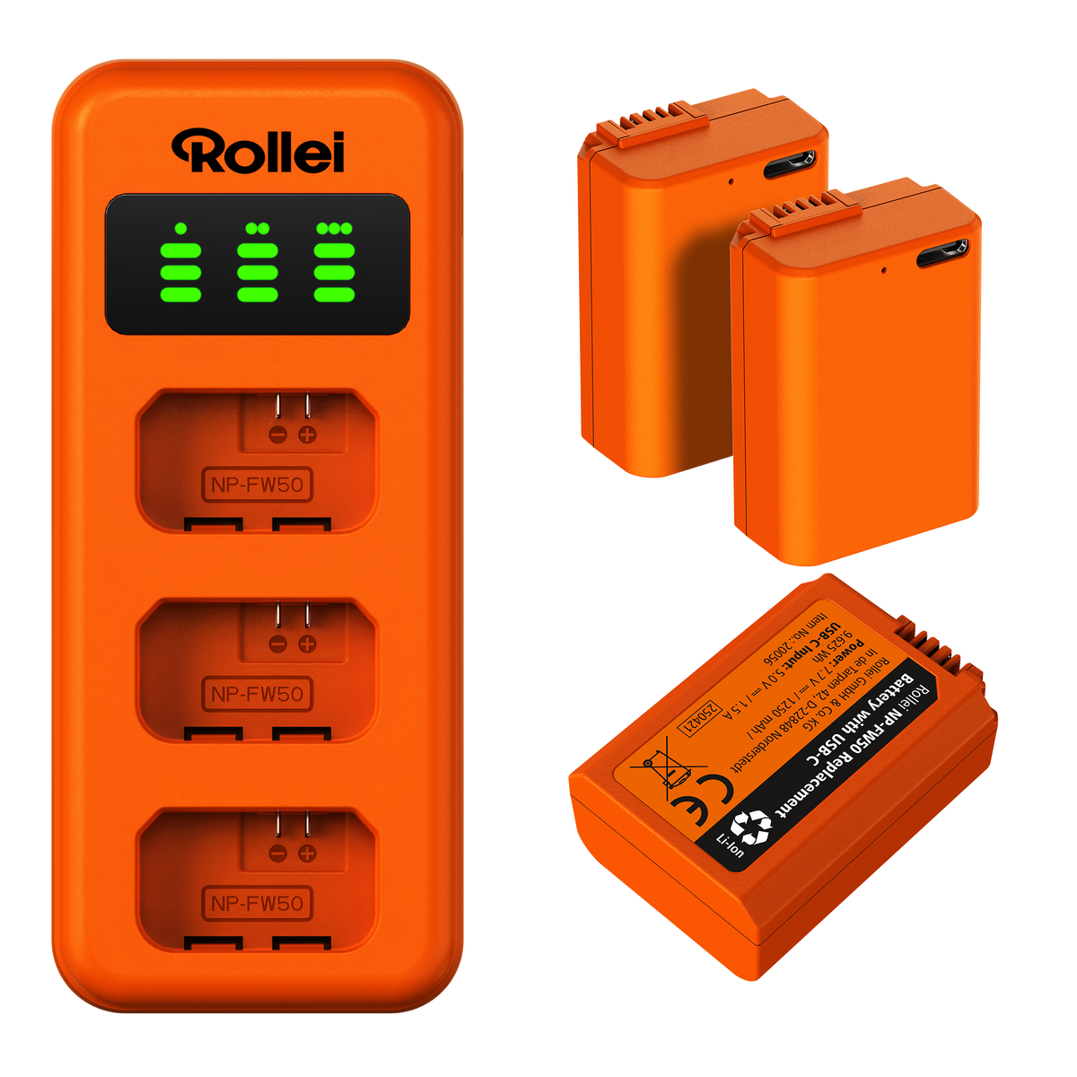 Charger Set | 3-Pack Camera Batteries & Charger
