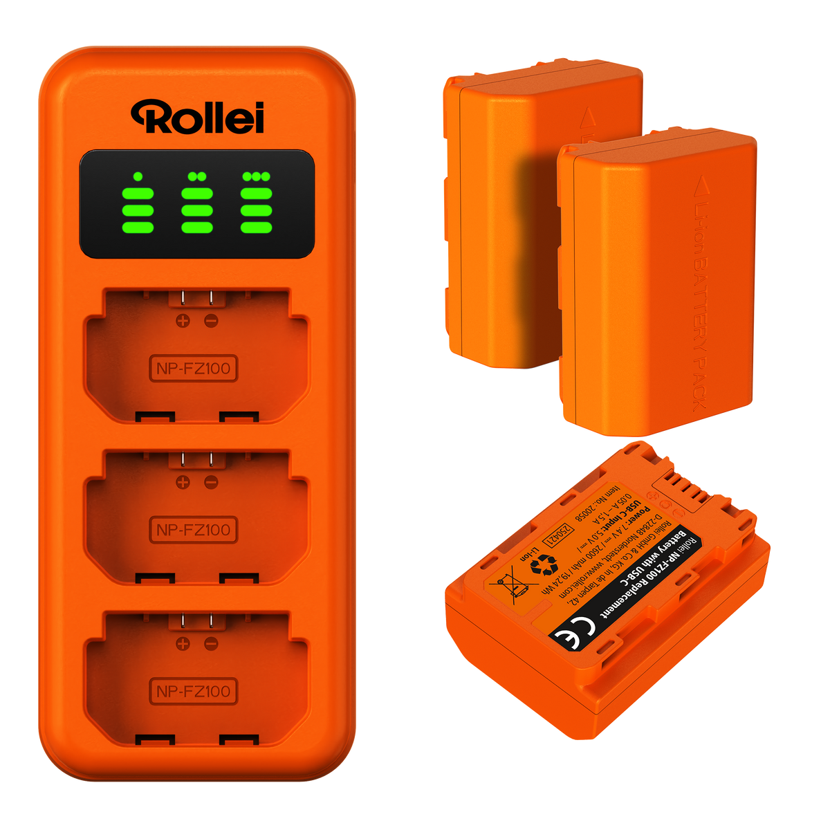 Charger Set | 3-Pack Camera Batteries & Charger