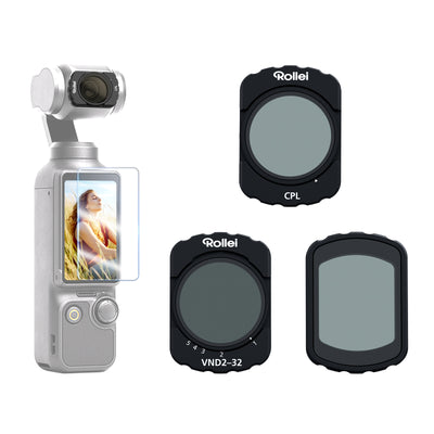 DJI Osmo Pocket 3 & 4 Filter-Set | VND2–32, CPL, Black Mist 1/4