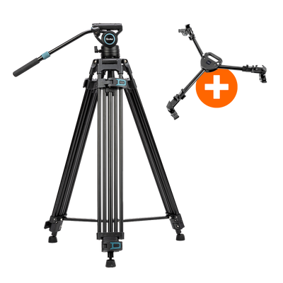 Bundle V9i Video Tripod + Universal Tripod Dolly