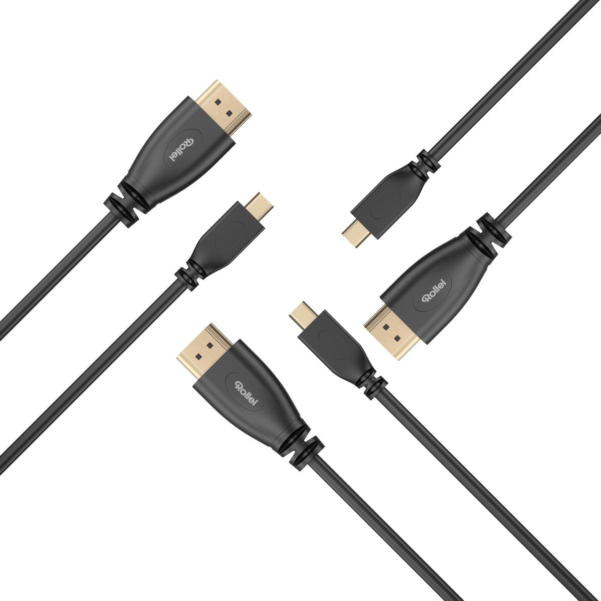 Bundle 3x Micro HDMI / HDMI Kabel | 4K (30 Hz) | 1,8 m