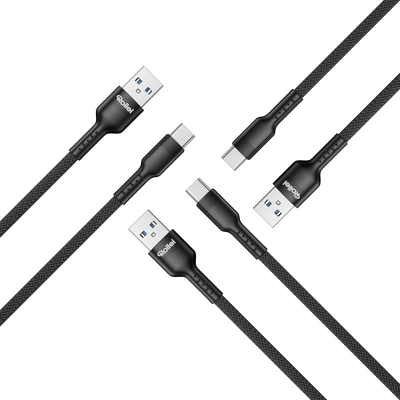 Bundle 3x USB-A / USB-C Cables | 10 Gbps | 1.2 m