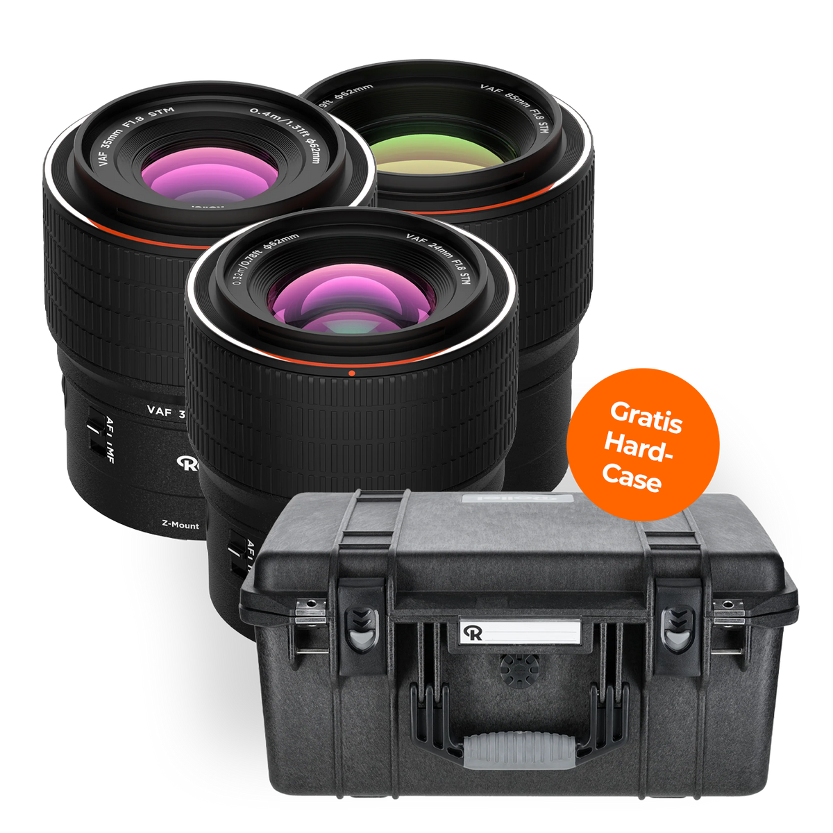 Rollei Objektiv Bundle inkl. Hardcase | 24mm 35mm 85mm | Nikon Z-Mount