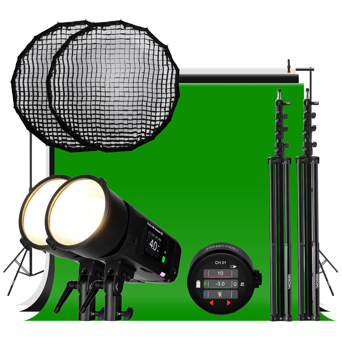 Studio Bundle HS Freeze 6X – Komplettset mit Softbox, Stativ & Funksender