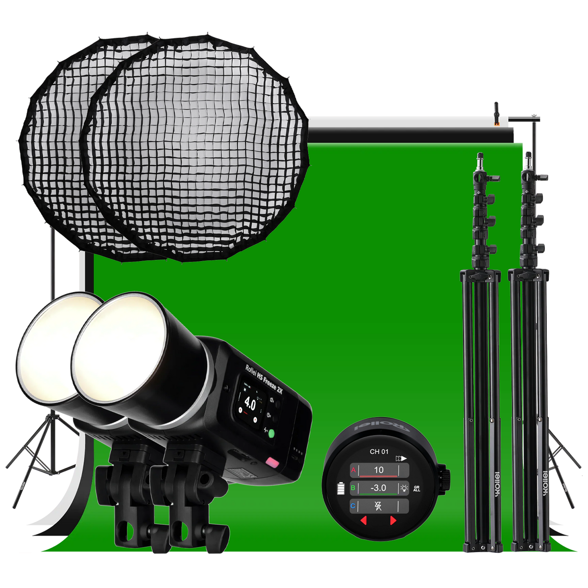 Studio Bundle HS Freeze 2X – Komplettset mit Softbox, Stativ & Funksender