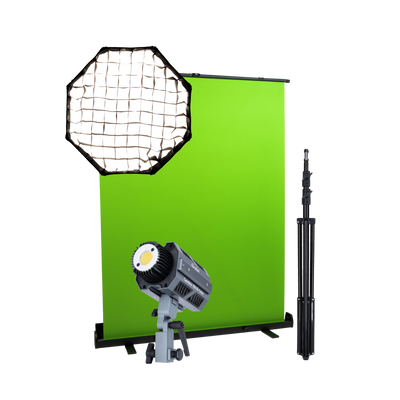 Video Streaming Bundle | Candela 100 Bi-Color | Softbox | Hintergrund | Stativ
