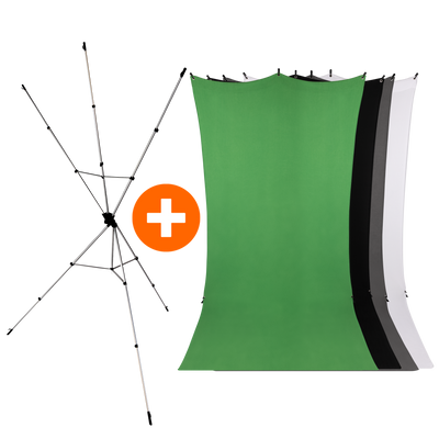 Bundle X-Drop Background System + Backdrop 3.0 x 1.5 m